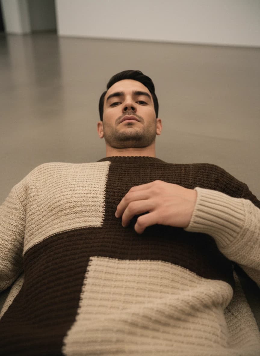 AI generated creative portrait with unique lighting.