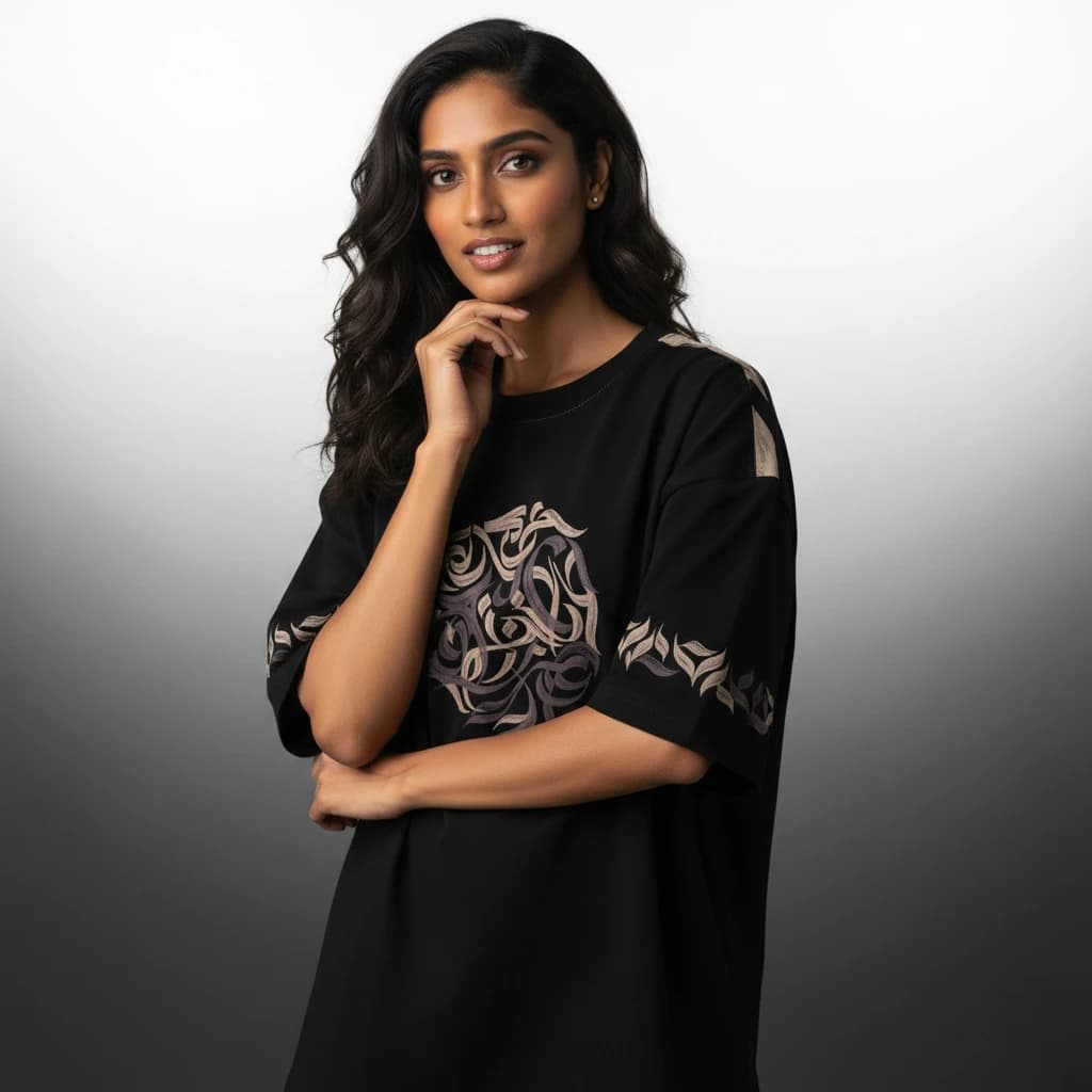 AI generated e-commerce shot of apparel on a ghost mannequin.