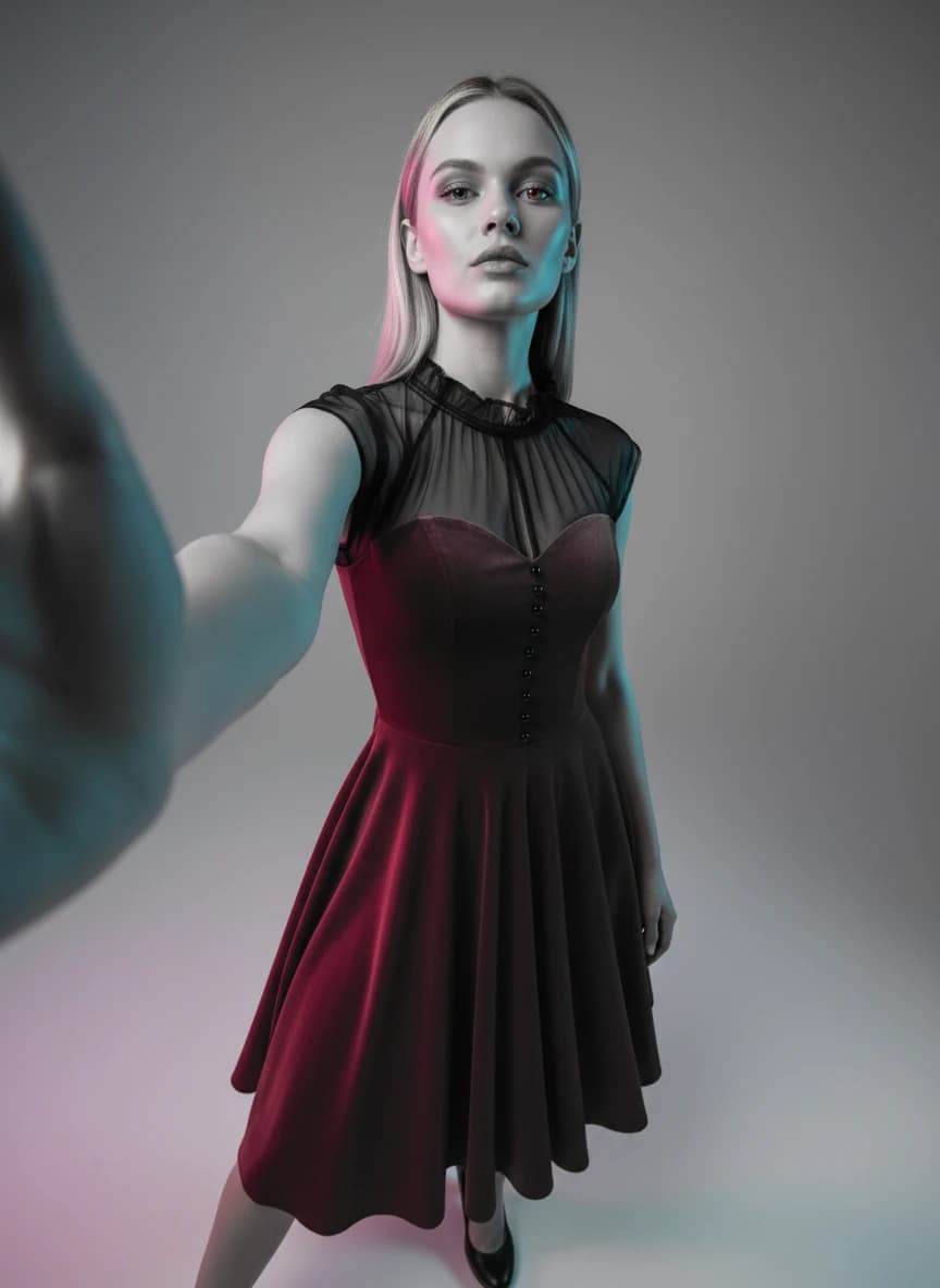 AI generated studio shot of a handbag accessory.