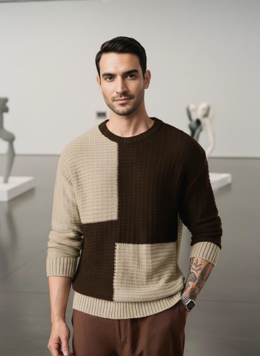 AI generated striking beauty portrait with flawless skin.