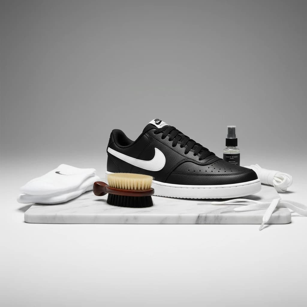 AI generated product shot of skincare bottles.